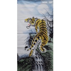 国画动物陈老师1四尺整张竖老虎