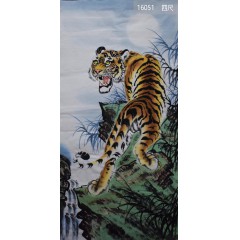 国画动物陈老师1四尺整张竖老虎