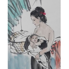 张品操《哺乳妇女》