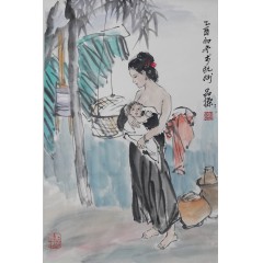 张品操《哺乳妇女》