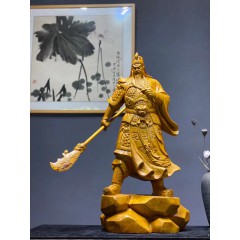 王林宝木雕 关公