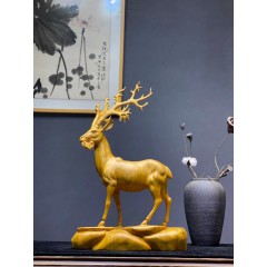 木雕 鹿