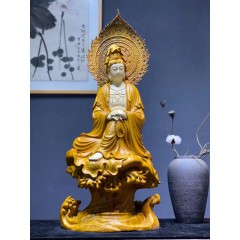王林宝木雕 自在观音
