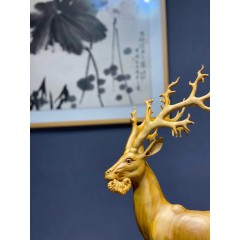 木雕 鹿