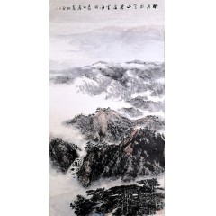 傅秀奇山水五尺对开