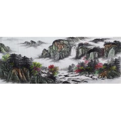 龙老师1山水小六尺横