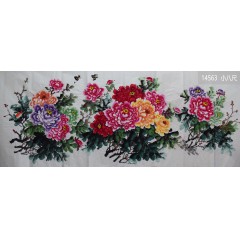 国画苏老师2花鸟小八尺横牡丹
