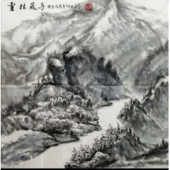 《雪林藏鸟》彭民主（省美协会员）画芯68x68厘米