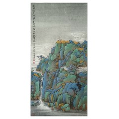 国画《草际烟光》
