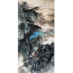 吕国强山水4尺竖幅夏景