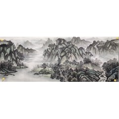 小六尺山水横夏景